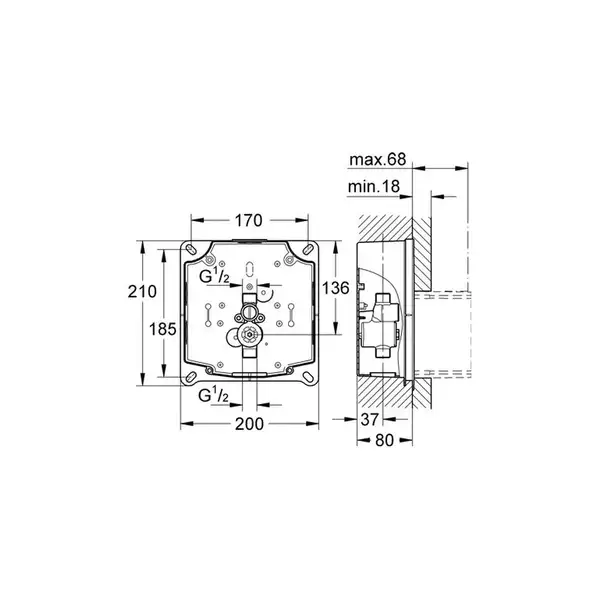 Змивний пристрій для пісуару Grohe Rapido UMB (38787000)