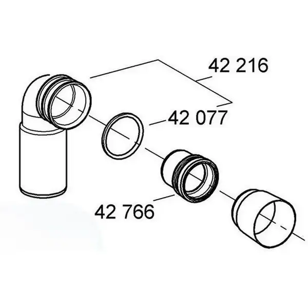 Подовження зливної труби для інсталяції Grohe (42766000)