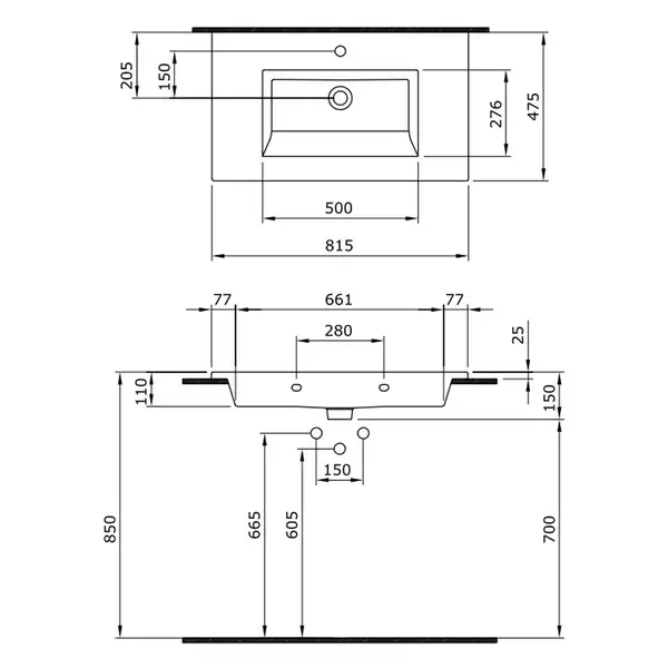 Тумба с раковиной 80 см Devit Laguna, белый (0021110W) фото 3 Aquada.com.ua