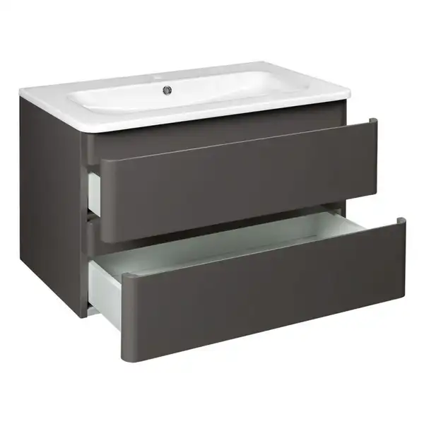 Тумба с раковиной 80 см Devit Fly, серый (0021120G) фото 3 Aquada.com.ua