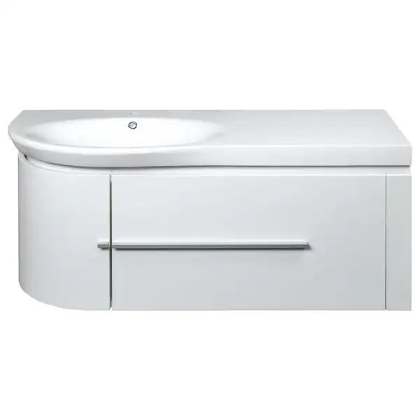 Тумба с умывальником 120 см Devit Fly, белый глянцевый (0022120) фото 2 Aquada.com.ua
