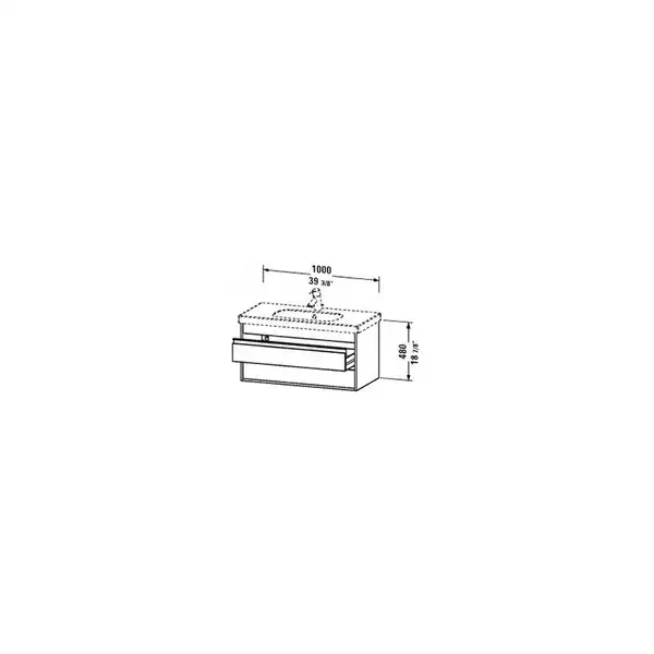 DURAVIT KETHO тумба под умывальник 100*45,5см (графит) (6648-49) фото 2 Aquada.com.ua