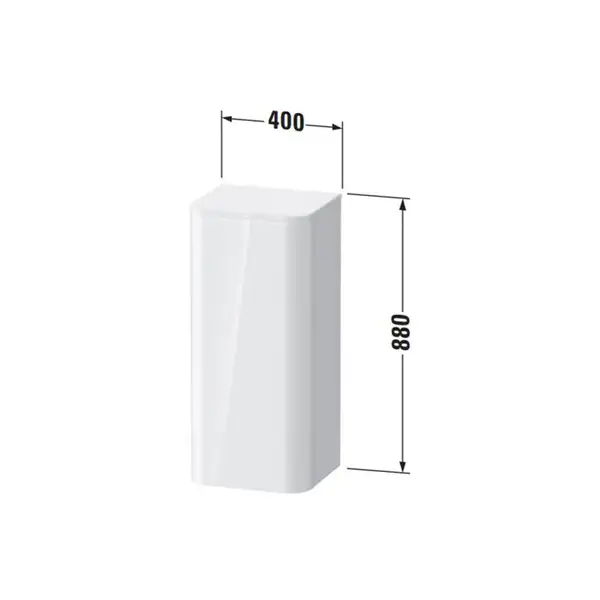 Шкафчик подвесной Duravit Happy D.2 Plus 40 х 36 х h88 см, орех брашированный (HP1260L6969) фото 2 Aquada.com.ua