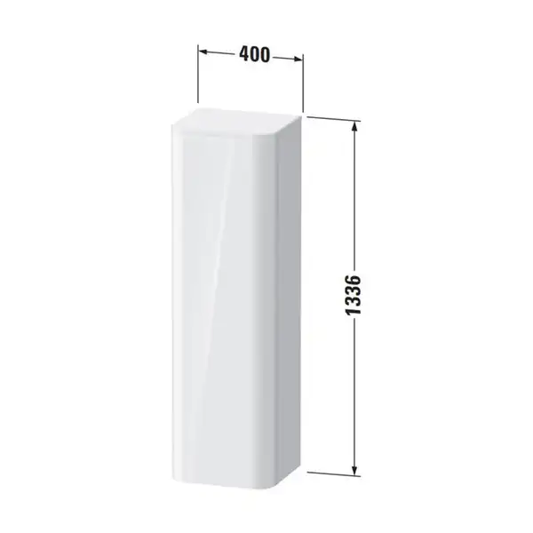 Шкафчик подвесной Duravit Happy D.2 Plus 40 х 36 х h133,6 см, серо-коричневый шелковисто-матовый лак (HP1261R6060) фото 2 Aquada.com.ua