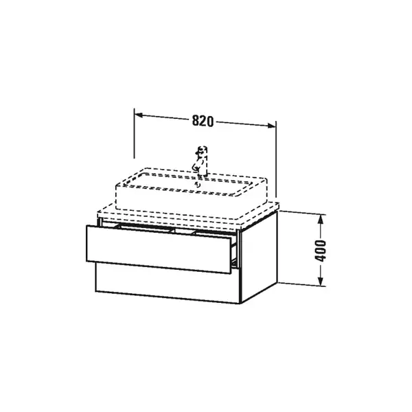 DURAVIT L CUBE тумба для консоли (цвет-10) (LC6838-10) фото 2 Aquada.com.ua