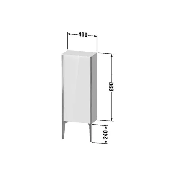 Шкафчик напольный Duravit XViu 40 x 24 х h113 см, дуб брашированный (XV1305LB112) фото 3 Aquada.com.ua