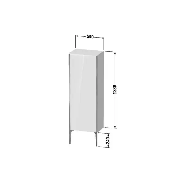 Шкафчик напольный Duravit XViu 50 x 36 х h157 см, синий глянцевый лак (XV1326LB147) фото 2 Aquada.com.ua