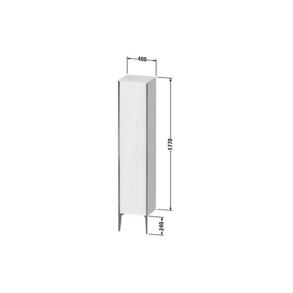 Шкафчик напольный Duravit XViu 40 x 36 х h201 см, белый глянцевый (XV1335LB122) фото 3 Aquada.com.ua