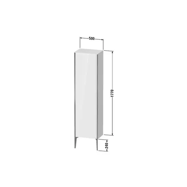 Шкафчик напольный Duravit XViu 50 x 36 х h201 см, графит матовый (XV1336LB149) фото 3 Aquada.com.ua