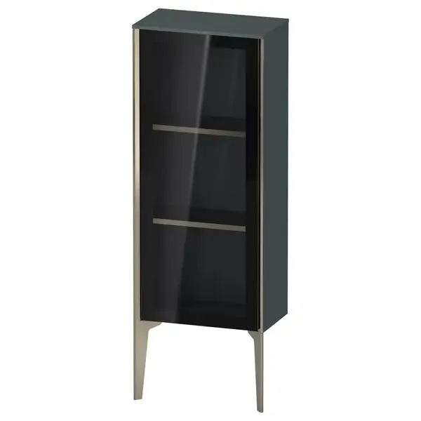 Шкафчик напольный со стеклянными дверцами Duravit XViu 40 x 24 х h113 см, доломитово-серый глянцевый лак (XV1360LB138) фото 1 Aquada.com.ua