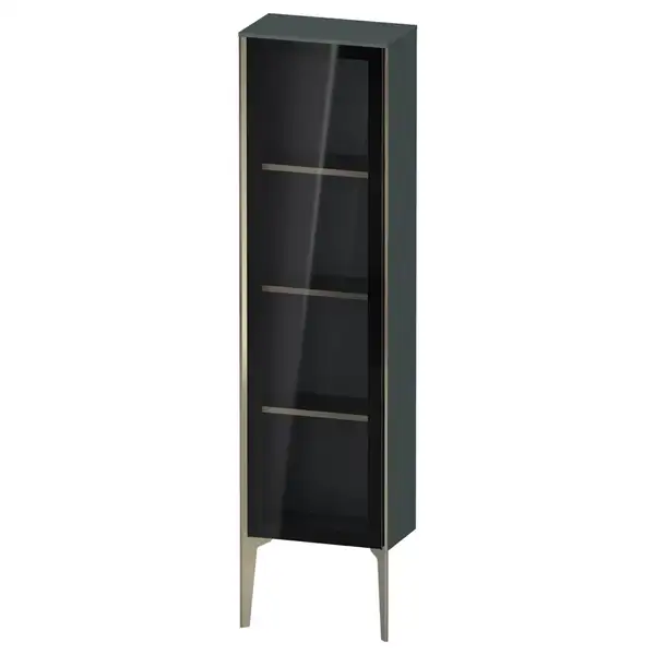 Шкафчик напольный со стеклянными дверцами Duravit XViu 40 x 24 х h157 см, доломитово-серый глянцевый лак (XV1365LB138) фото 1 Aquada.com.ua
