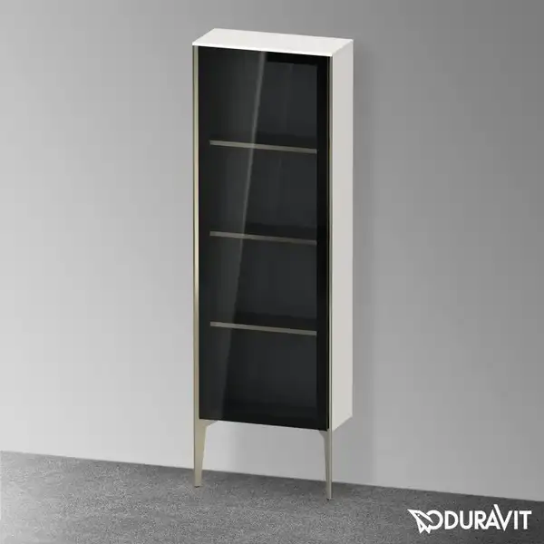 Шкафчик напольный со стеклянными дверцами Duravit XViu 50 x 24 х h157 см, белый глянцевый (XV1366LB122) фото 2 Aquada.com.ua