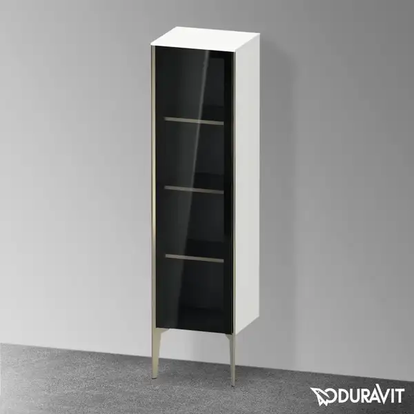 Шкафчик напольный со стеклянными дверцами Duravit XViu 40 x 36 х h157 см, белый глянцевый (XV1367LB118) фото 2 Aquada.com.ua