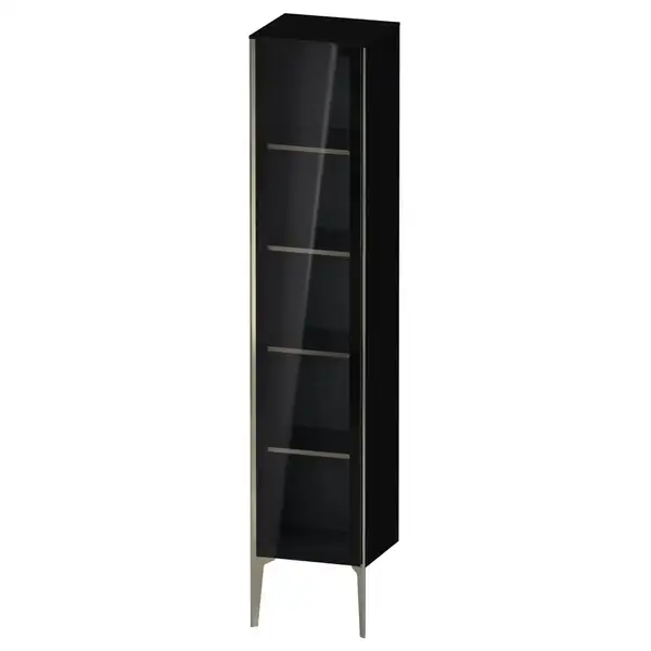 Шкафчик напольный со стеклянными дверцами Duravit XViu 40 x 36 х h201 см, чёрный глянцевый (XV1375LB140) фото 1 Aquada.com.ua