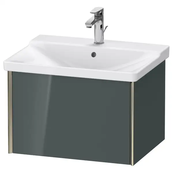 Тумба подвесная под раковину Duravit XViu 61 x 46,9 см, доломитово-серый глянцевый лак (XV40150B138) фото 1 Aquada.com.ua