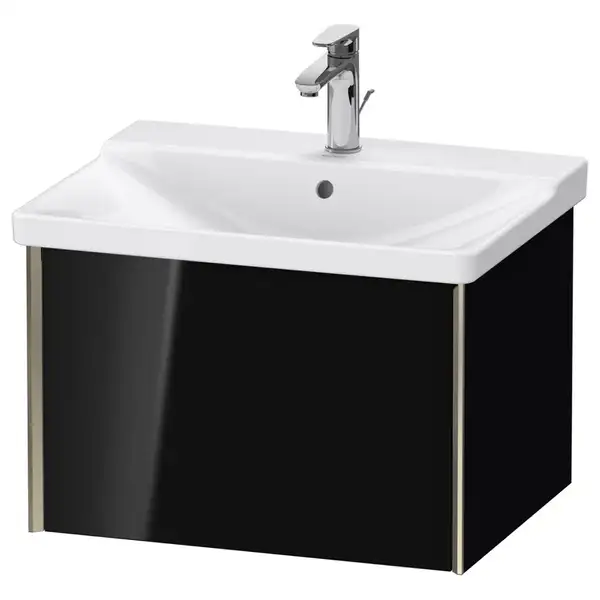 Тумба подвесная под раковину Duravit XViu 61 x 46,9 см, чёрный глянцевый (XV40150B140) фото 1 Aquada.com.ua