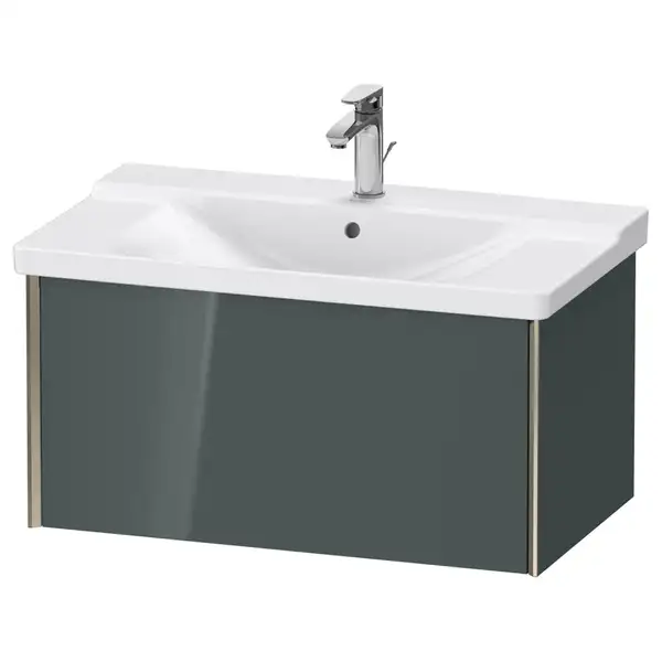 Тумба подвесная под раковину Duravit XViu 81 x 46,9 см, доломитово-серый глянцевый лак (XV40160B138) фото 1 Aquada.com.ua
