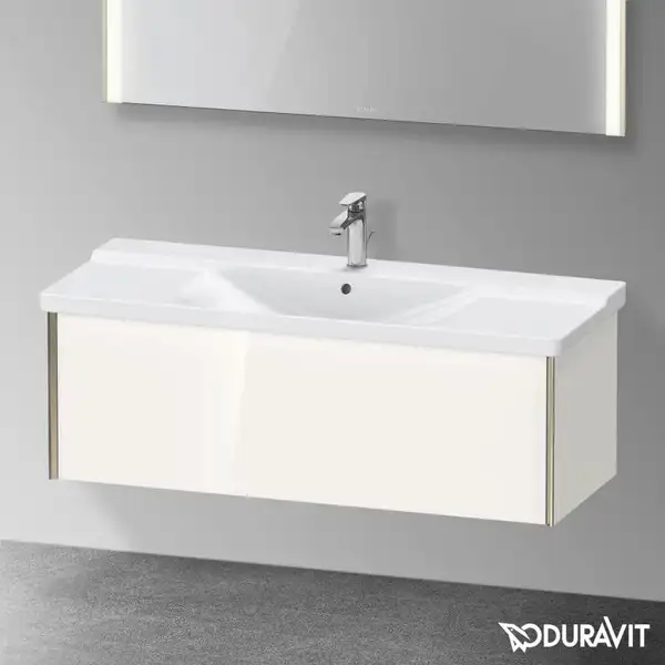 Тумба подвесная под раковину Duravit XViu 121 x 46,9 см, белый глянцевый (XV40180B122) фото 2 Aquada.com.ua