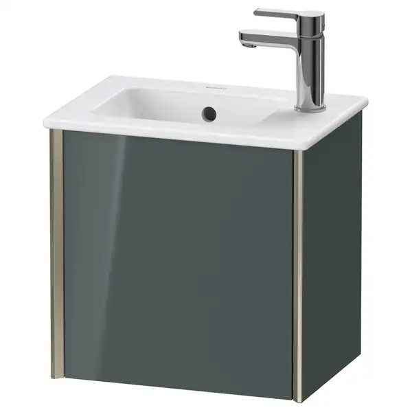Тумба подвесная под раковину Duravit XViu 41 x 29 см, доломитово-серый глянцевый лак (XV4024LB138) фото 1 Aquada.com.ua
