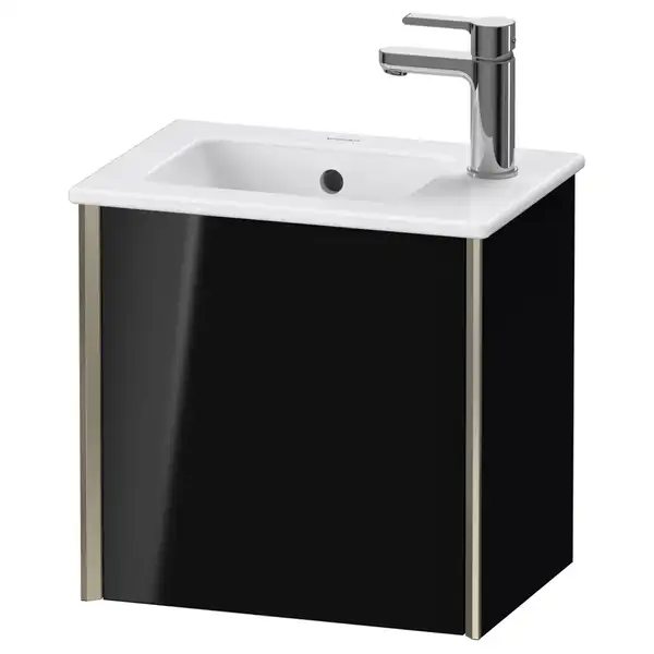 Тумба подвесная под раковину Duravit XViu 41 x 29 см, чёрный глянцевый (XV4024LB140) фото 1 Aquada.com.ua
