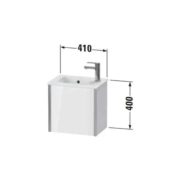 Тумба подвесная под раковину Duravit XViu 41 x 29 см, чёрный глянцевый (XV4024LB140) фото 3 Aquada.com.ua
