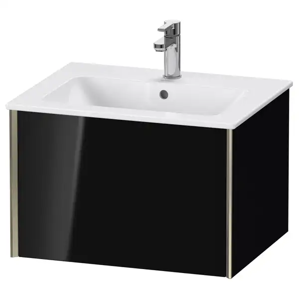 Тумба подвесная под раковину Duravit XViu 61 x 48 см, чёрный глянцевый (XV40250B140) фото 1 Aquada.com.ua