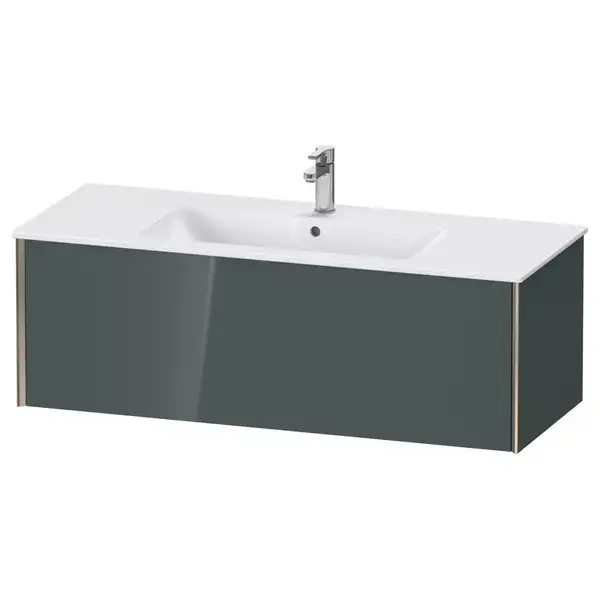 Тумба подвесная под раковину Duravit XViu 121 x 48 см, доломитово-серый глянцевый лак (XV40280B138) фото 1 Aquada.com.ua