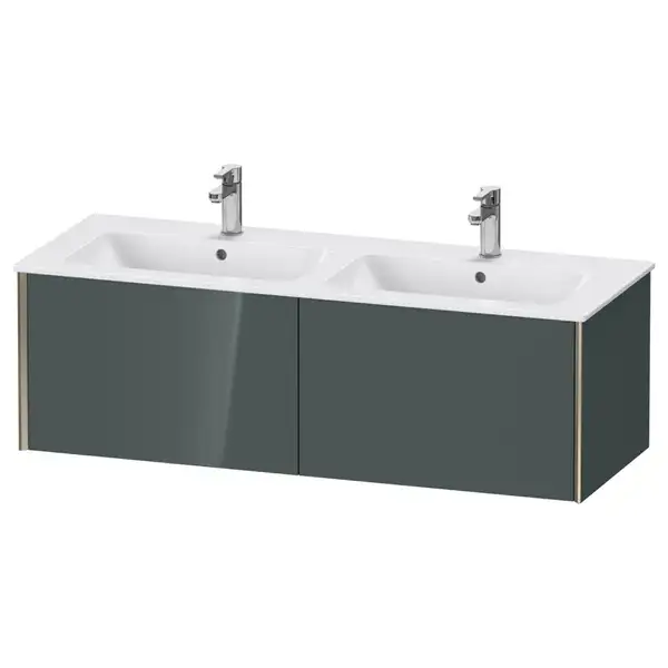 Тумба подвесная под раковину Duravit XViu 128 x 48 см, доломитово-серый глянцевый лак (XV40290B138) фото 1 Aquada.com.ua