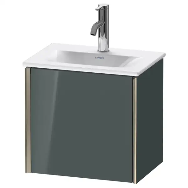 Тумба подвесная под раковину Duravit XViu 43 x 31 см, доломитово-серый глянцевый лак (XV4030LB138) фото 1 Aquada.com.ua