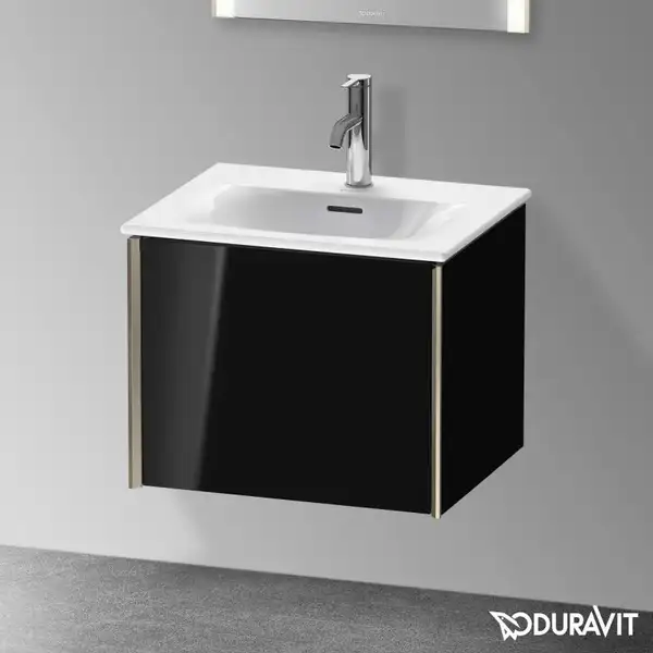 Тумба подвесная под раковину Duravit XViu 51 x 42 см, чёрный глянцевый (XV40310B140) фото 2 Aquada.com.ua
