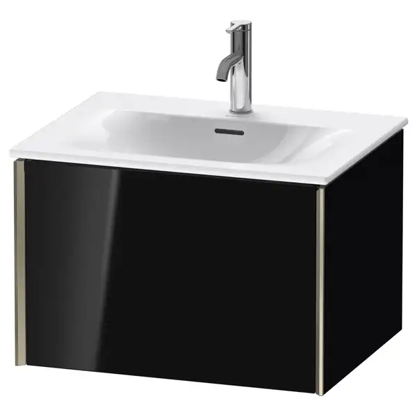Тумба подвесная под раковину Duravit XViu 61 x 48 см, чёрный глянцевый (XV40320B140) фото 1 Aquada.com.ua