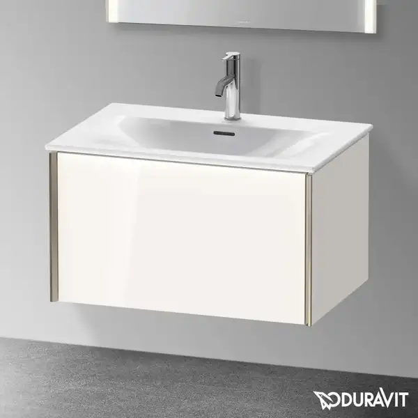 Тумба подвесная под раковину Duravit XViu 71 x 48 см, белый глянцевый (XV40330B122) фото 2 Aquada.com.ua
