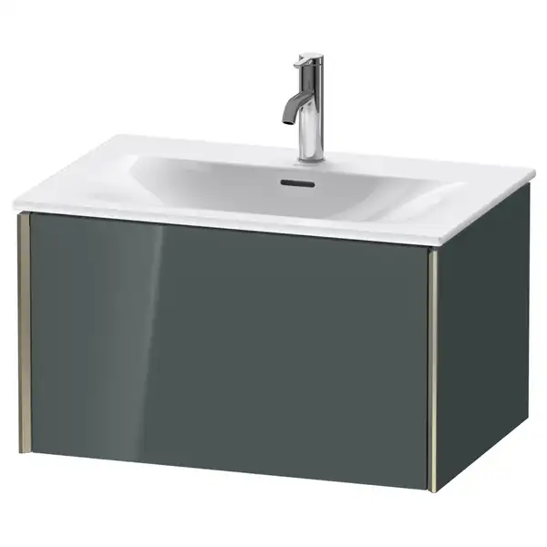 Тумба подвесная под раковину Duravit XViu 71 x 48 см, доломитово-серый глянцевый лак (XV40330B138) фото 1 Aquada.com.ua