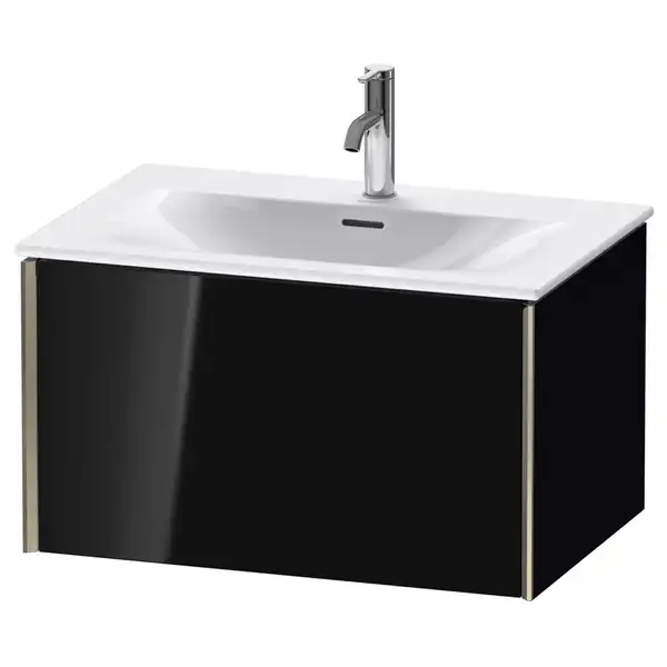 Тумба подвесная под раковину Duravit XViu 71 x 48 см, чёрный глянцевый (XV40330B140) фото 1 Aquada.com.ua