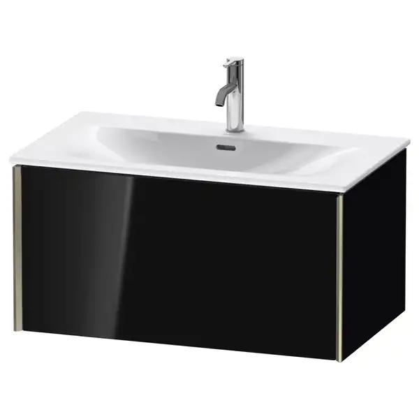 Тумба подвесная под раковину Duravit XViu 81 x 48 см, чёрный глянцевый (XV40340B140) фото 1 Aquada.com.ua