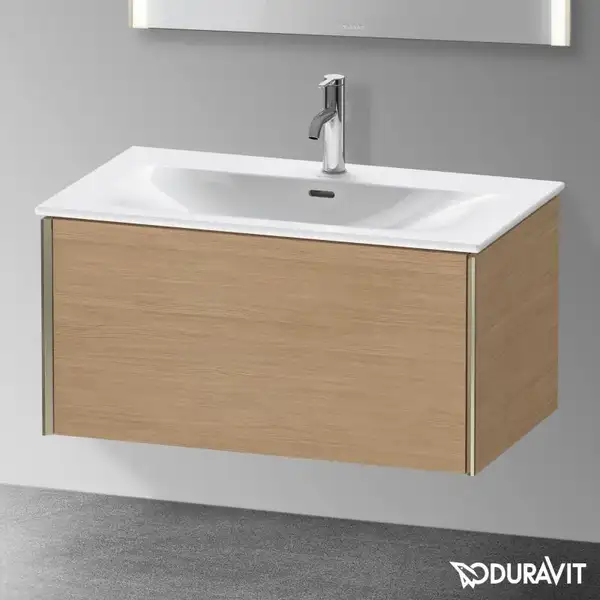 Тумба подвесная под раковину Duravit XViu 81 x 48 см, дуб европейский (XV40340B152) фото 2 Aquada.com.ua