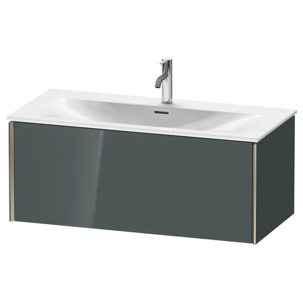 Тумба подвесная под раковину Duravit XViu 101 x 48 см, доломитово-серый глянцевый лак (XV40350B138) фото 1 Aquada.com.ua