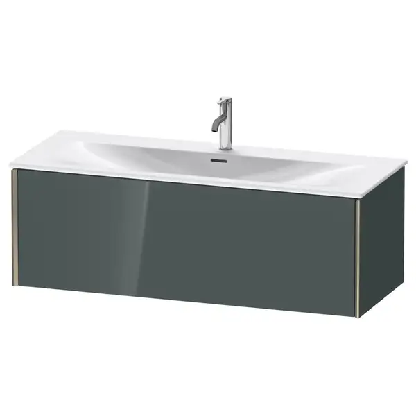 Тумба подвесная под раковину Duravit XViu 121 x 48 см, доломитово-серый глянцевый лак (XV40360B138) фото 1 Aquada.com.ua