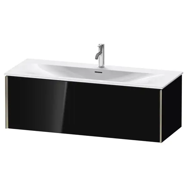 Тумба подвесная под раковину Duravit XViu 121 x 48 см, чёрный глянцевый (XV40360B140) фото 1 Aquada.com.ua