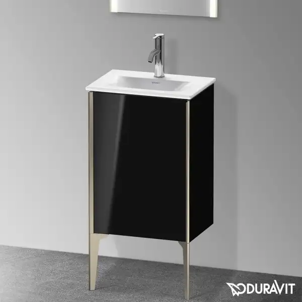 Тумба напольная под раковину Duravit XViu 43 x 31 см, чёрный глянцевый (XV4068LB140) фото 2 Aquada.com.ua