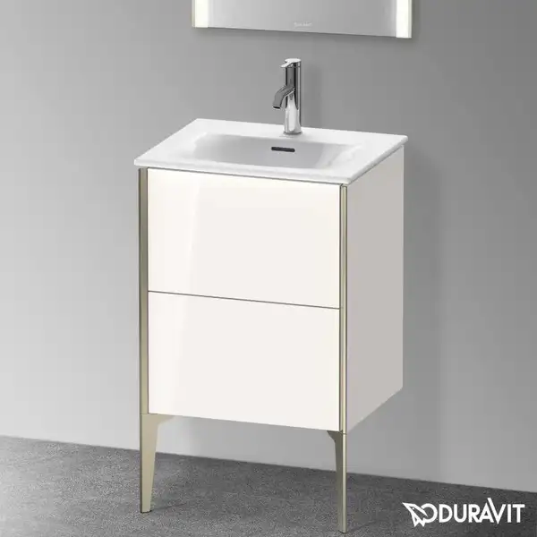 Тумба напольная под раковину Duravit XViu 51 x 42 см, белый глянцевый (XV40690B122) фото 2 Aquada.com.ua