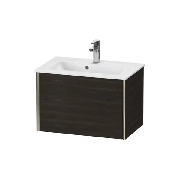 Тумба подвесная компакт, под раковину Duravit XViu 61 x 39 см, орех брашированный (XV40780B169) фото 1 Aquada.com.ua