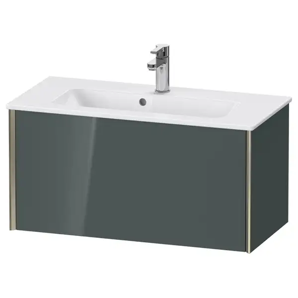 Тумба подвесная компакт, под раковину Duravit XViu 81 x 39 см, доломитово-серый глянцевый лак (XV40790B138) фото 1 Aquada.com.ua