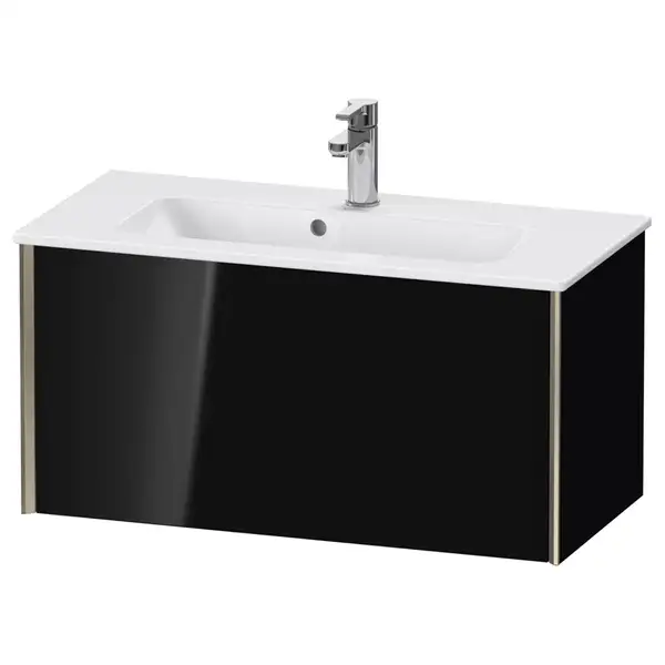 Тумба подвесная компакт, под раковину Duravit XViu 81 x 39 см, чёрный глянцевый (XV40790B140) фото 1 Aquada.com.ua
