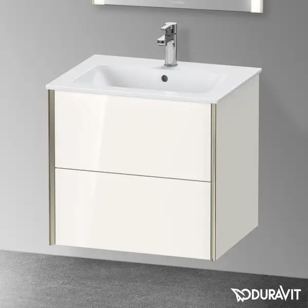 Тумба подвесная под раковину Duravit XViu 61 x 48 см, белый глянцевый (XV41250B122) фото 2 Aquada.com.ua