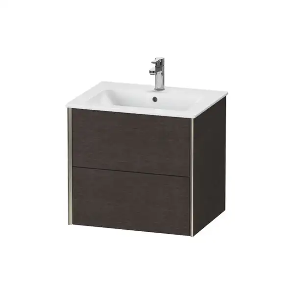 Тумба подвесная под раковину Duravit XViu 61 x 48 см, дуб тёмный брашированный (XV41250B172) фото 1 Aquada.com.ua