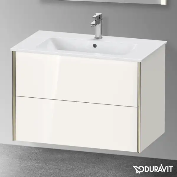 Тумба подвесная под раковину Duravit XViu 81 x 48 см, белый глянцевый (XV41260B122) фото 2 Aquada.com.ua