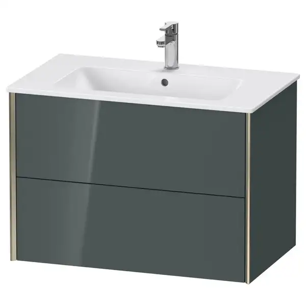 Тумба подвесная под раковину Duravit XViu 81 x 48 см, доломитово-серый глянцевый лак (XV41260B138) фото 1 Aquada.com.ua