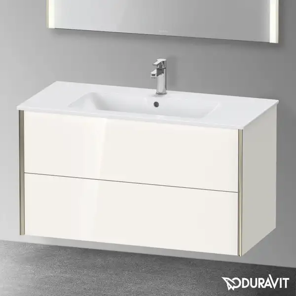 Тумба подвесная под раковину Duravit XViu 101 x 48 см, белый глянцевый (XV41270B122) фото 2 Aquada.com.ua