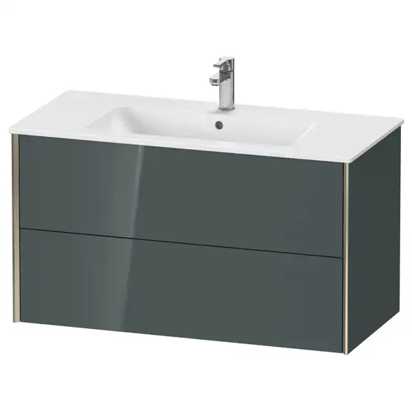 Тумба подвесная под раковину Duravit XViu 101 x 48 см, доломитово-серый глянцевый лак (XV41270B138) фото 1 Aquada.com.ua